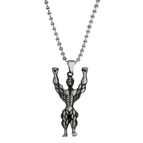 Sullery Fitness Gym Masculine Bodybuilder Gym Jewelry Gold Zinc,Metal Necklace Chain for Men and Women