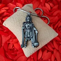 M Men Style Lord Hanuman Pawanputra Bajirang Bali Snake Chain Grey Zinc And Metal Pendant Necklace For Men And Women SPn20221063-thumb3
