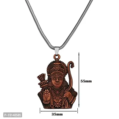 M Men Style God Shree Ram Snake Chain Copper Zinc And Metal Pendant Necklace For Men And women-thumb2