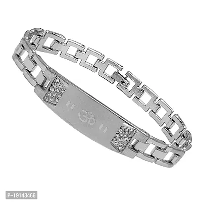 M Men Style Religious Gift Yoga Om Buddist Word Wristband Silver Metal And Stainless Steel Bracelet For Men And Women SBr202277