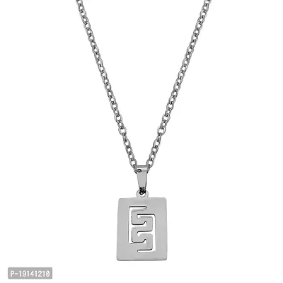 M Men Style Stylish zic Silver Stainless steel Pendant Neckace Chain For Women And Girls