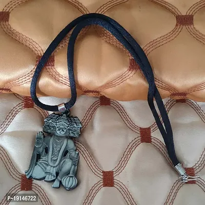 M Men Style Lord Shree Panchmukhi Hanuman With Cotton Dori Grey Zinc And Metal Pendant Necklace For Men And women-thumb4