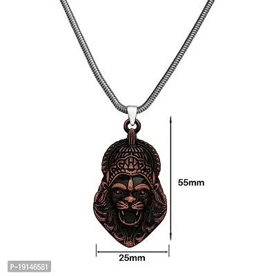M Men Style God Vishnu avatar Narasimha Lion Head Pendant With Snake Chain Copper Zinc Metal Necklace For Men And Women-thumb2