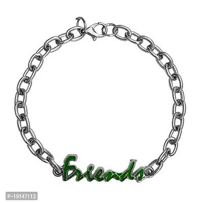 M Men Style Friend Charm Link Chain Bracelet Green Metal Bracelet For Boys And Girls FriendSBr2022219