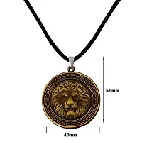 M Men Style Rock Biker Jewellery Animal King Lion Around Teeth Skull Head?Bronze Zinc And Metal Pendant Necklace For Men And Women SPn20221095-thumb1