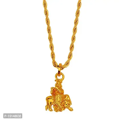 M Men Style Krishna with Kamdhenu Cow Hindu God Religious Spiritual Chain LocketTemple Jewellery Pendant for Unisex-thumb0