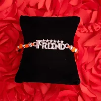 M Men Style Friendship Day Special Stylish Crystal Elegant Friends Gift Orange Stainless Steel Bracelet For Men And Women FriendSBr2022191-thumb1