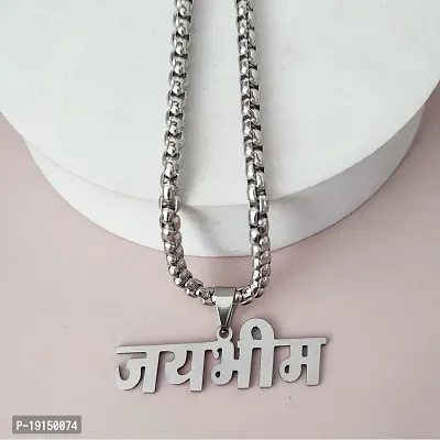 M Men Style Personalised Religious Jay Bheem Locket Bikers Jewelry Box Chain Silver Stainless Steel Pendant Necklace For Men And Women LCPna312-thumb4