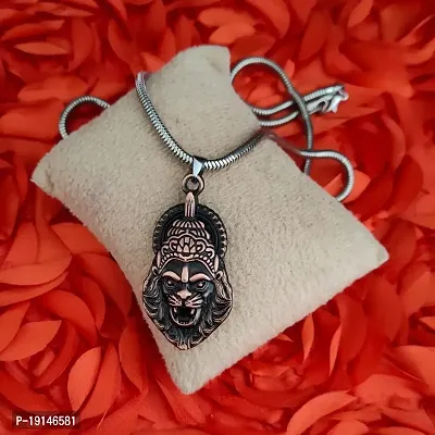 M Men Style God Vishnu avatar Narasimha Lion Head Pendant With Snake Chain Copper Zinc Metal Necklace For Men And Women-thumb4