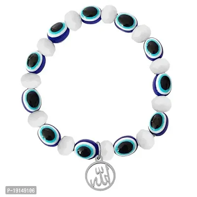 M Men Style 6mm Beads Multicolor Religious God Allah Prayer Elastic Strachable Charm Crystal Bracelet For Men And Wen LCBR27L512