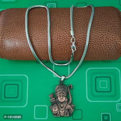 M Men Style God Shree Ram Snake Chain Copper Zinc And Metal Pendant Necklace For Men And women-thumb5