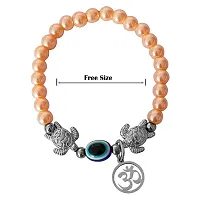 M Men Style 6mm Beads Gold Yoga Meditation OM Turtle Evil Eye Elastic Strachable Charm Crystal Bracelet For Men And Women LCBR13A501-thumb1