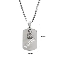Sullery Dr Babasaheb Bhimrao Ramji Ambedkar Locket with Chain Silver Stainless Steel Religious Spiritual Jewellery Pendant Necklace Chain for Men and Boys-thumb1