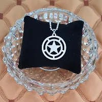 Sullery My Shape Supernatural Pentacle Pentagram Protection Star Amulet Locket Silver Stainless Steel Fashion Man Biker Jewelry Pendant Necklace Chain for Men and Women-thumb3