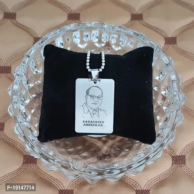 Sullery Dr Babasaheb Bhimrao Ramji Ambedkar Locket with Chain Silver Stainless Steel Religious Spiritual Jewellery Pendant Necklace Chain for Men and Boys-thumb4