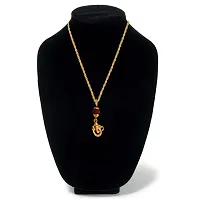 Sullery Religious Lord Bal Ganesha Ganapati Pendant Chain Gold Brass Pendant For Men And Women-thumb1