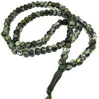 M Men Style Tasbih Prayer 99 Beads Allah  Muhammad Engraved Islamic Rosary Muslim Islam Misbaha Tasbeeh Sibha Acrylic Necklace(Green)-thumb1
