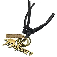 Sullery Religious Jewelry Rock Shiv Mahadev Trishul Adjustable Leather Necklace Pendant for Men and Boys-thumb3