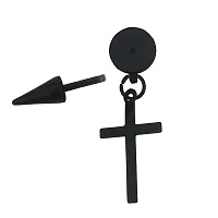 Sullery Religious Jesus Cross Stud Earring 01 Stud Earrings For Men And Women-thumb1