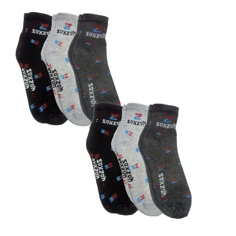 CLOTH KING Presents Soft Cusion High Ankle Length Socks Athletic Socks Sports Socks With Terry Fabric Smooth Touch For All Seasons (Pack Of 6).