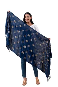 CLOTH KING Womens Viscose Stole Paisley Print Stole Lightweight Stole Fancy Stole Floral Print Stole(Pack Of 1). (Free Size, Aqua Blue)-thumb3