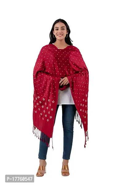 CLOTH KING Presents Girls Womens Viscose Stole Self Design Stole Fancy Stole Womens Shawl Lightweight Stoles For Any Season(Pack Of 1). (Free Size, Maroon)-thumb0