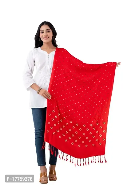 CLOTH KING Presents Girls Womens Viscose Stole Self Design Stole Fancy Stole Womens Shawl Lightweight Stoles For Any Season(Pack Of 1). (Free Size, Red)-thumb0