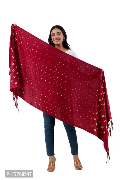 CLOTH KING Presents Girls Womens Viscose Stole Self Design Stole Fancy Stole Womens Shawl Lightweight Stoles For Any Season(Pack Of 1). (Free Size, Maroon)-thumb5