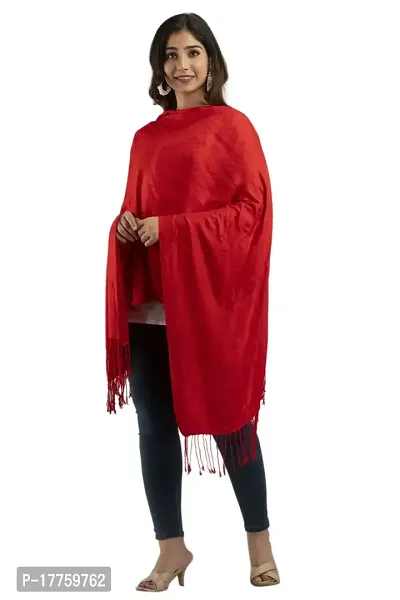 CLOTH KING Presents Girls Womens Viscose Stole Fancy Stole 3D Print Stole Womens Stole Scarves Shawl Wrap For Girls And Womens (Pack Of 1). (Free Size, Red)-thumb2