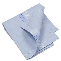 CLOTH KING Presents Premium Collection Cotton Fabric Mens King Size Strip Print Handkerchief Hanky Rumal For Extra Comfort (Pack Of 12). (Multicolor, 12)-thumb1