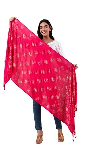 CLOTH KING Womens Viscose Stole Paisley Print Stole Lightweight Stole Fancy Stole Floral Print Stole(Pack Of 1). (Free Size, Magenta Pink)-thumb4