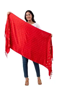 CLOTH KING Presents Girls Womens Viscose Stole Self Design Stole Fancy Stole Womens Shawl Lightweight Stoles For Any Season(Pack Of 1). (Free Size, Red)-thumb4