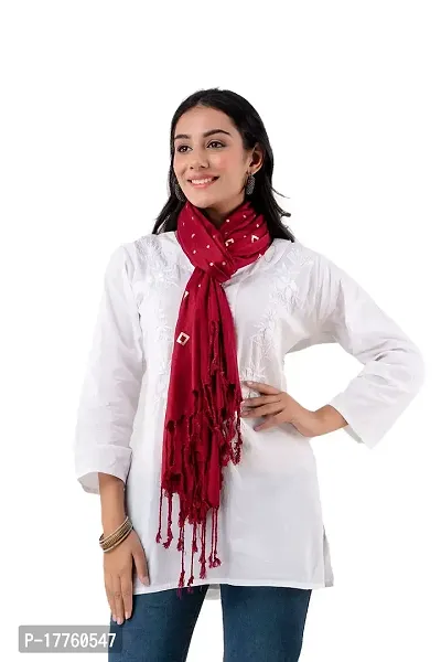 CLOTH KING Presents Girls Womens Viscose Stole Self Design Stole Fancy Stole Womens Shawl Lightweight Stoles For Any Season(Pack Of 1). (Free Size, Maroon)-thumb4