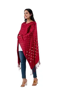 CLOTH KING Presents Girls Womens Viscose Stole Self Design Stole Fancy Stole Womens Shawl Lightweight Stoles For Any Season(Pack Of 1). (Free Size, Maroon)-thumb1