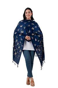 CLOTH KING Womens Viscose Stole Paisley Print Stole Lightweight Stole Fancy Stole Floral Print Stole(Pack Of 1). (Free Size, Aqua Blue)-thumb2