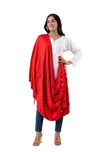 CLOTH KING Presents Girls Womens Viscose Stole Self Design Stole Fancy Stole Womens Shawl Lightweight Stoles For Any Season(Pack Of 1). (Free Size, Red)-thumb1