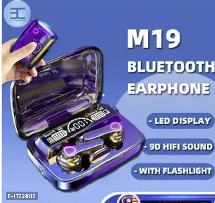 Stylish Purple In-ear Bluetooth Wireless Headsets With Microphone