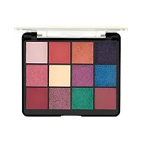 12 Eyeshadows Highlighter Blusher and Bronzer Palette for Women (26.0 gm) (Shade-1)-thumb1