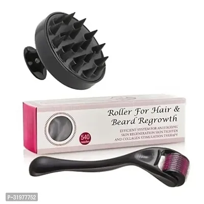 Roller with 540 Titanium Alloy Needles and Scalp Massager