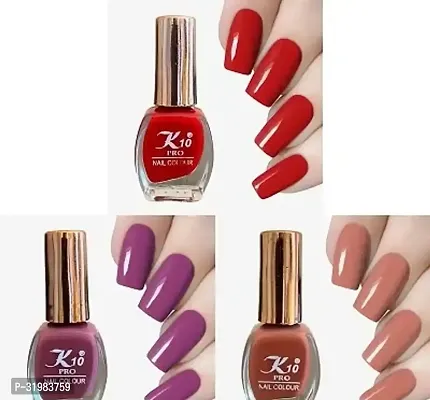 Premium Long Lasting Nail Polish Combo pack of 3-thumb0