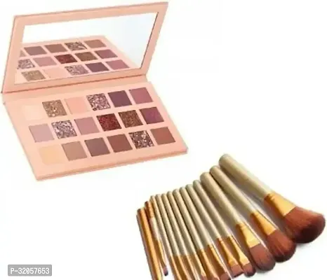 Nude Eye Shadow Palette With 12 pcs Makeup Brushes