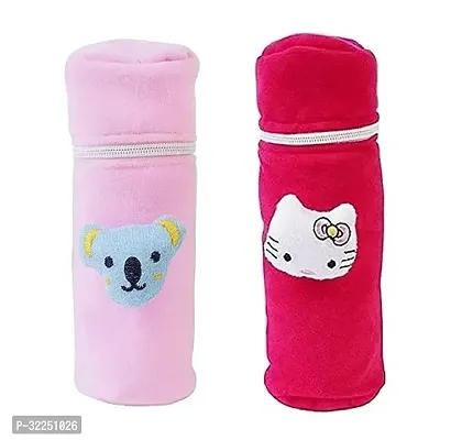 Soft Plush Stretchable Baby Feeding Bottle Cover Pack of 3 Suitable for 130-250 ML-thumb2