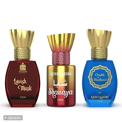 3 Pcs Attar Set Shanaya, Lavish Musk And Oudh Al Hashmi 12ml-thumb0