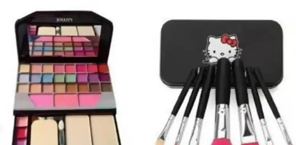 Make-Up Kit with 7pc Make-up Brush with Black Tin Box