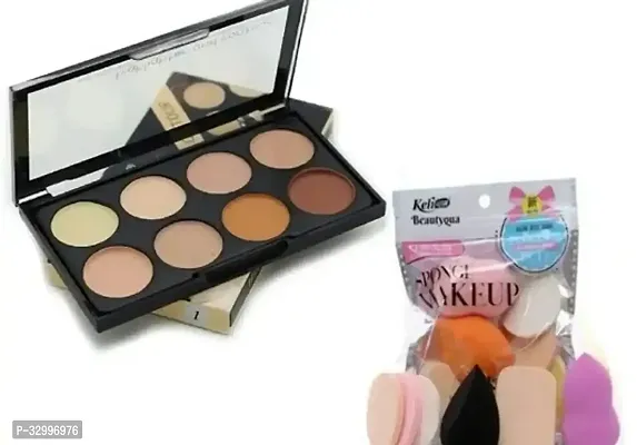 Ultimate Concealer And Contour Palette With Makeup Puff-thumb0