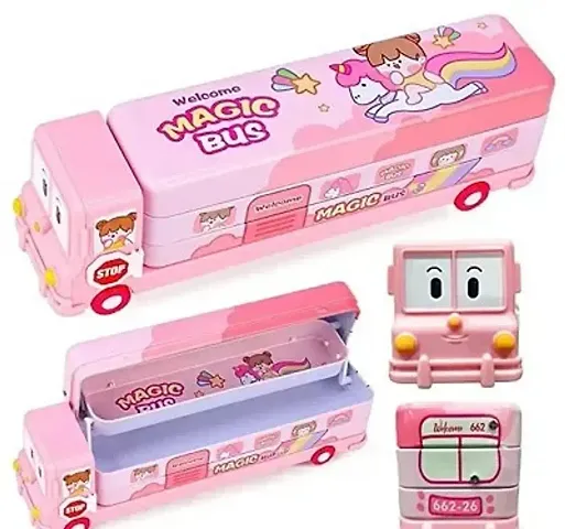 Bus Shaped Pencil Box For Kids