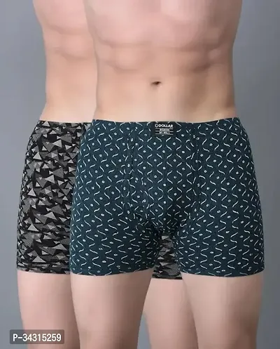 Men's Printed Multicolor Trunks Pack of 2-thumb0