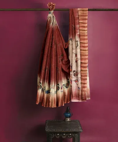 Trending Chanderi Silk Saree with Blouse piece 