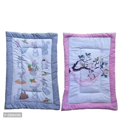 Comfortable Multicoloured Cotton Single Baby Bedsheet Pack of 2