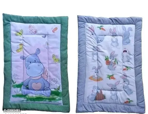 Comfortable Multicoloured Cotton Single Baby Bedsheet Pack of 2-thumb0